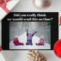 Funny Late Photo de famille Noël