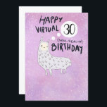 Cartes Pour Fêtes Annuelles Funny Llama Virtual Joyeux Anniversaire<br><div class="desc">Mignonne,  à l'air maladroit,  lama mal dessiné avec un derrière rappelant légèrement un chien,  en réalité virtuelle souhaitant un joyeux anniversaire virtuel non-réalité. Faites une déclaration ! Customisez l'âge sur la bulle. Tous droits réservés. Art et design par Mira</div>