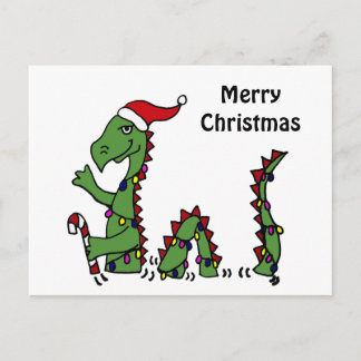 Cartes Pour Fêtes Annuelles Funny Loch Ness Monster à Santa Hat Noël