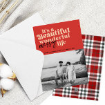 Cartes Pour Fêtes Annuelles Funny Modern 1 photo Christmas Holiday Card<br><div class="desc">"C'est une vie magnifique,  merveilleuse,  désordonnée" Cette carte de vacances de style moderne et amusant dévoile votre famille parfaitement imparfaite. Le design a de la place pour votre photo personnalisée et votre accueil de vacances.</div>
