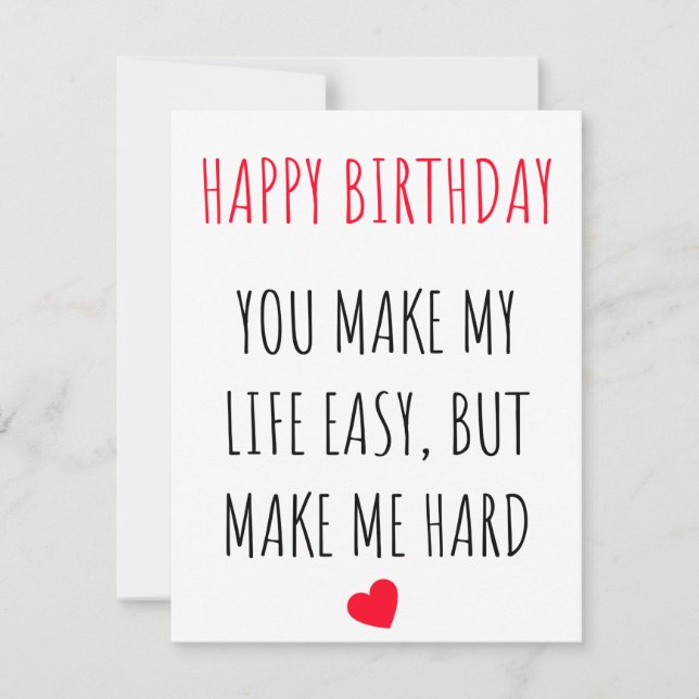 Cartes Pour Fêtes Annuelles Funny Naughty Dirty Happy Birthday Card pour elle (Devant)