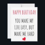 Cartes Pour Fêtes Annuelles Funny Naughty Dirty Happy Birthday Card pour elle<br><div class="desc">Si vous êtes à la recherche de cadeaux pour l'anniversaire, cette drôle et coquine idée cadeau d'anniversaire heureux pour elle vous intéressera sûrement. Cette joyeuse carte d'anniversaire avec des messages hilarants et drôles, des citations et des voeux peut être un cadeau d'anniversaire parfait pour elle, pour femme, pour filles, pour...</div>