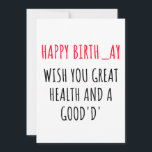 Cartes Pour Fêtes Annuelles Funny Naughty Happy Birthday Card pour elle<br><div class="desc">Si vous êtes à la recherche de cadeaux pour l'anniversaire, ces idées de cadeaux d'anniversaire rigolotes et sales pour elle Happy Birthday vous intéresseront sûrement. Cette joyeuse carte d'anniversaire avec des messages hilarants et drôles, citations et souhaits peut être un cadeau d'anniversaire parfait pour les amis, pour la meilleure amie,...</div>