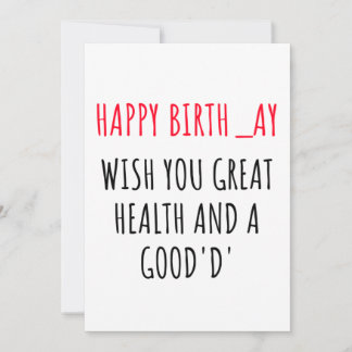 Cartes Pour Fêtes Annuelles Funny Naughty Happy Birthday Card pour elle