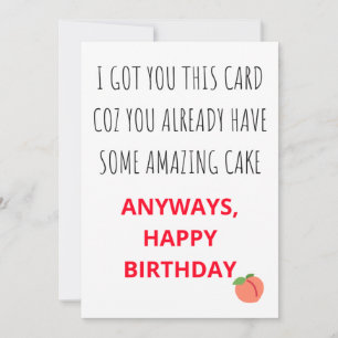 Cartes Pour Fêtes Annuelles Funny Naughty Happy Birthday Card pour elle & Lui