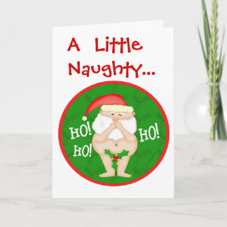 Cartes Pour Fêtes Annuelles Funny Naughty Père Noël Christmas Card