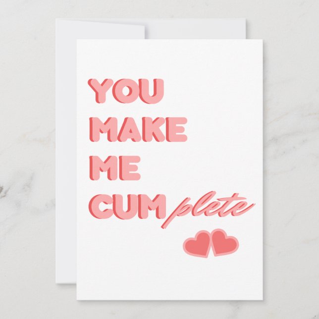 Cartes Pour Fêtes Annuelles Funny Naughty Valentine's day card (Devant)