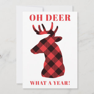 Cartes Pour Fêtes Annuelles Funny Oh Deer Quelle année de Buffalo a-t-il jeté