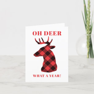 Cartes Pour Fêtes Annuelles Funny Oh Deer Quelle année de Buffalo a-t-il mis D