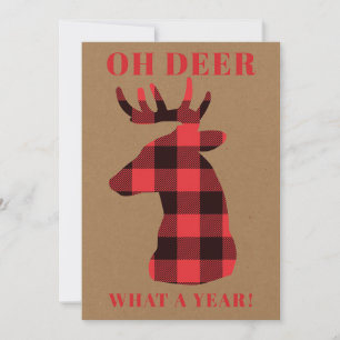 Cartes Pour Fêtes Annuelles Funny Oh Deer Quelle année de Buffalo a-t-il mis K