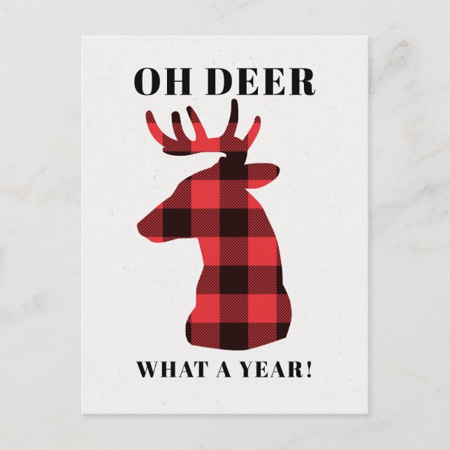 Cartes Pour Fêtes Annuelles Funny Oh Deer Quelle année Noël de la sériole (Devant)