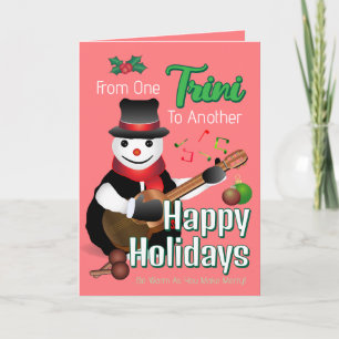 Cartes Pour Fêtes Annuelles Funny Parrandero Snowman Noël