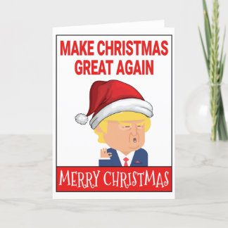 Cartes Pour Fêtes Annuelles Funny Père Noël Donald Trump Joyeux Noël