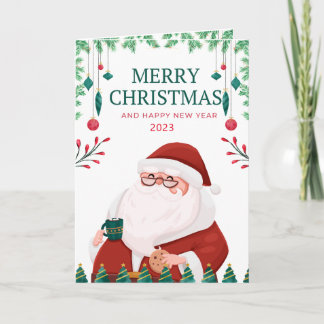 Cartes Pour Fêtes Annuelles Funny Père Noël Joyeux Noël