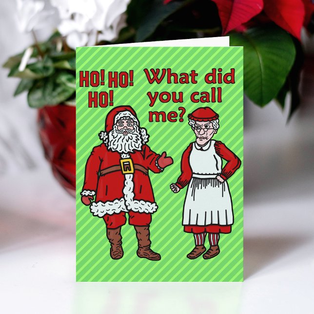 Cartes Pour Fêtes Annuelles Funny Père Noël & Mme Noël (Créateur téléchargé)