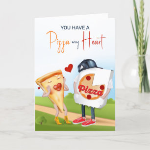 Cartes Pour Fêtes Annuelles Funny Pizza Love Valentine's Day Card