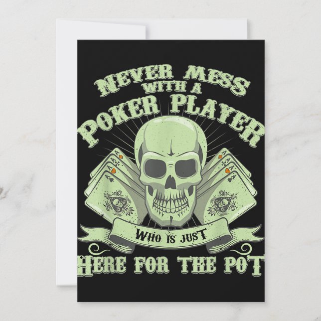 Cartes Pour Fêtes Annuelles Funny poker | Never Mess With A Poker (Devant)