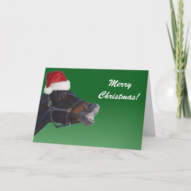 Cartes Pour Fêtes Annuelles Funny Pony Merry (Devant)
