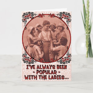 Cartes Pour Fêtes Annuelles Funny "Populaire" Vintage Retro Saint Valentin