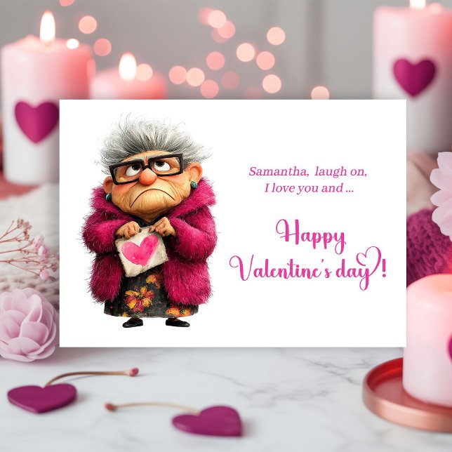 Cartes Pour Fêtes Annuelles Funny Quirky Lady Being Extra Valentine's day (Funny Quirky Lady Being Extra Valentine

)