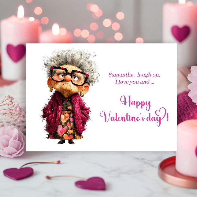 Cartes Pour Fêtes Annuelles Funny Quirky Lady Bringing Fun Valentine (Funny Quirky Lady Bringing Fun Valentine

)