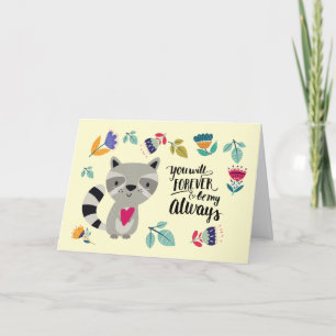 Cartes Pour Fêtes Annuelles Funny Raccoon Saint Valentin Saint Valentin