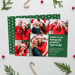 Cartes Pour Fêtes Annuelles Funny Regardez-nous 5 Collage photo Noël<br><div class="desc">Cette drôle de carte de vacances de cinq collages photo présente une typographie de style rétro lisant, "Regardez-nous, étant tous festifs et des trucs." Don ces chapeaux de Père Noël, des bois de rennes, des chandails moches, ou d'autres tenues et accessoires de Noël évidents. Puis prenez quelques photos. Téléchargez vos...</div>