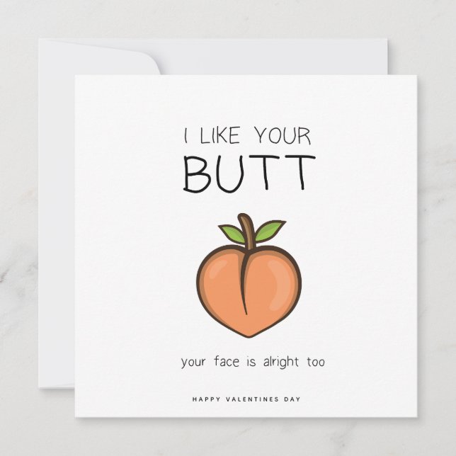 Cartes Pour Fêtes Annuelles Funny Romantic Butt Card - Valentines Day Card (Devant)