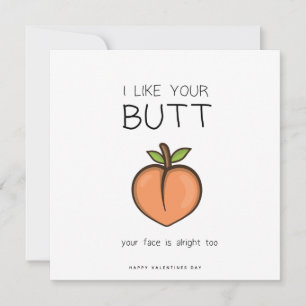 Cartes Pour Fêtes Annuelles Funny Romantic Butt Card - Valentines Day Card