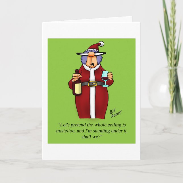Cartes Pour Fêtes Annuelles Funny Romantic Christmas Humor Greeting Card (Devant)