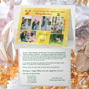 Cartes Pour Fêtes Annuelles Funny Rudolph 7 Photos Collage Nous avons déplacé 