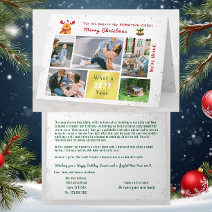 Cartes Pour Fêtes Annuelles Funny Rudolph Nous avons déplacé 5 Photos Moderne 