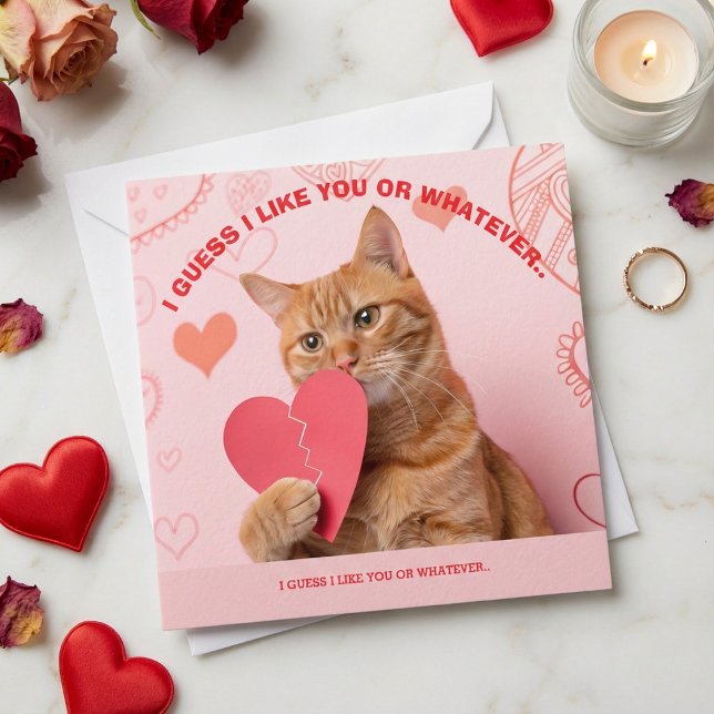 Cartes Pour Fêtes Annuelles Funny Saint-Valentin "Je suppose que je t'aime bie (Créateur téléchargé)