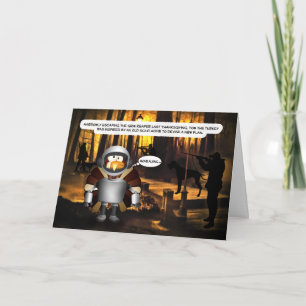 Cartes Pour Fêtes Annuelles Funny Sci-Fi Twist sur Tom la Turquie Partie 2