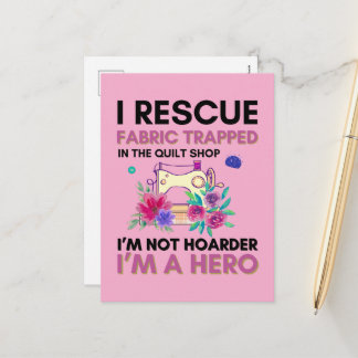 Cartes Pour Fêtes Annuelles Funny Sewing Quote Vintage Floral Sewing Machine