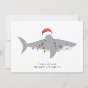 Cartes Pour Fêtes Annuelles Funny Shark Photo Holiday Card