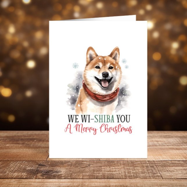 Cartes Pour Fêtes Annuelles Funny Shiba Inu Chien Noël Joyeux Fêtes (Créateur téléchargé)