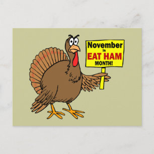 Cartes Pour Fêtes Annuelles Funny Thanksgiving turkey