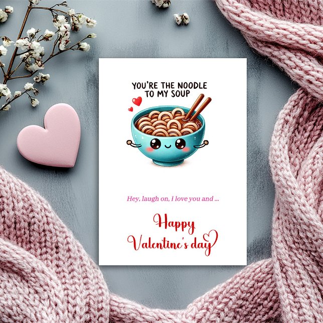 Cartes Pour Fêtes Annuelles Funny Valentine Card with Cute Cartoon Food Humor (Funny Valentine Card with Cute Cartoon Food Humor)