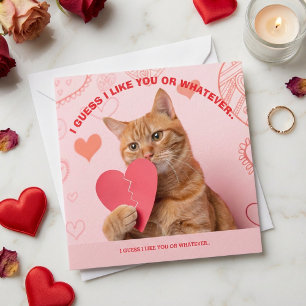 Cartes Pour Fêtes Annuelles Funny Valentine "Je suppose que je t'aime"