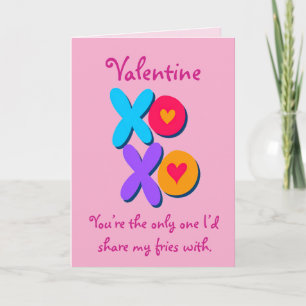 Cartes Pour Fêtes Annuelles Funny Valentine XOXO