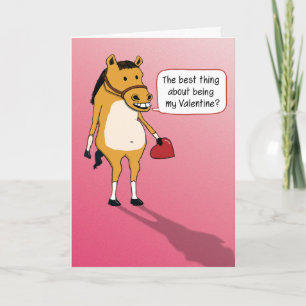 Cartes Pour Fêtes Annuelles Funny Valentine's Day Card : Horseplay