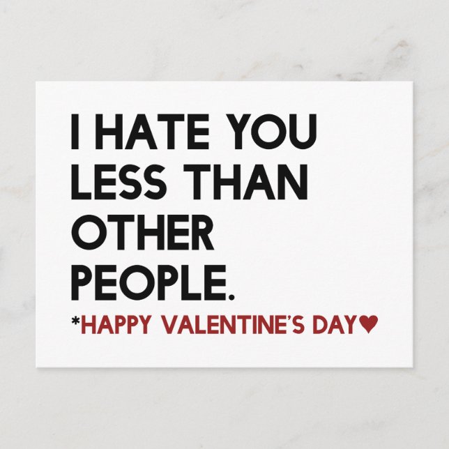 Cartes Pour Fêtes Annuelles Funny valentine's day Greeting Card Gift (Devant)