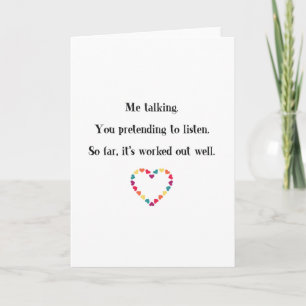 Cartes Pour Fêtes Annuelles Funny Valentines Day, Qui Prétend Écouter
