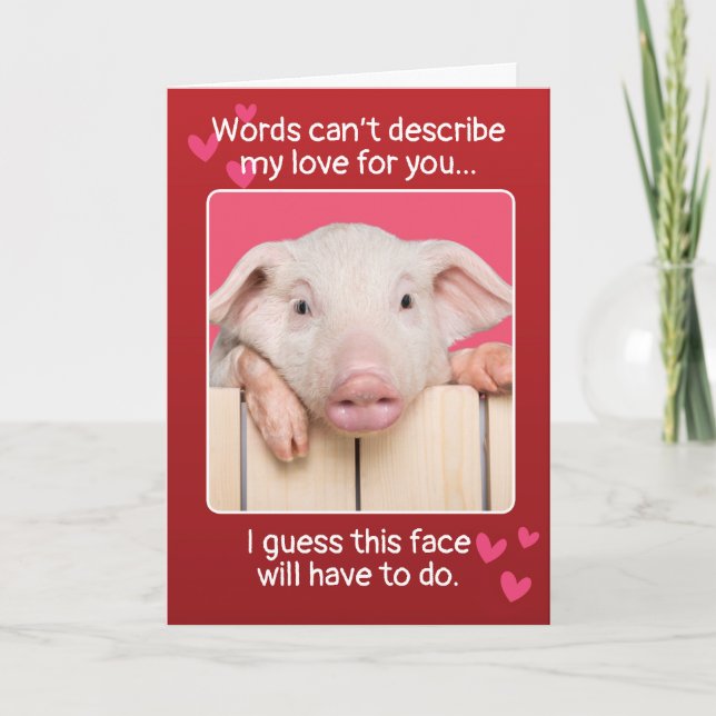 Cartes Pour Fêtes Annuelles Funny Valentines Jour visage personnalisable (Devant)