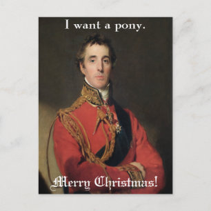 Cartes Pour Fêtes Annuelles Funny Vintage Christmas Painting Lord wants a Pony