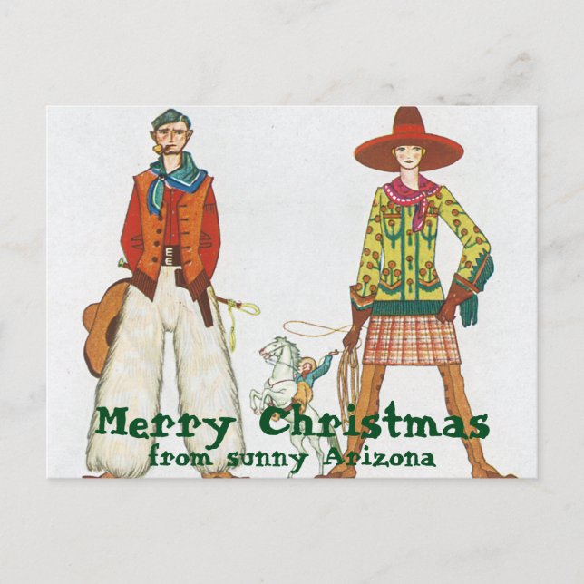 Cartes Pour Fêtes Annuelles Funny Western Wear Christmas From Arizona (Devant)