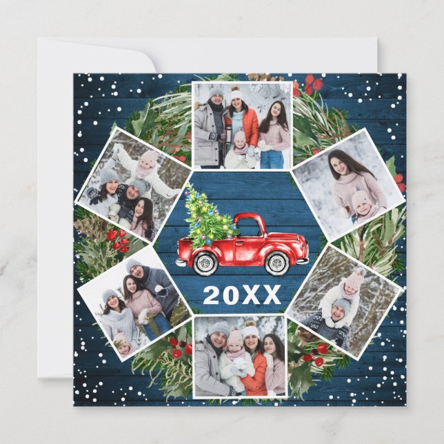 Cartes Pour Fêtes Annuelles Funny What a Year 2021 Christmas Red Truck 6 PHOTO (Devant)