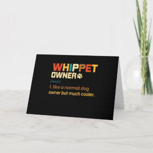 Cartes Pour Fêtes Annuelles Funny Whippet Vintage Retro Chien Maman Papa Cadea