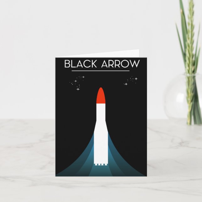Cartes Pour Fêtes Annuelles Fusée britannique Black Arrow art spatial (Devant)